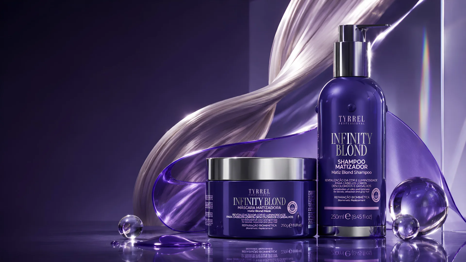 Cabelo loiro, com o Tyrrel Reduct Liss Blond